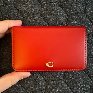 Coach Slim Card Case Candy Apple Red